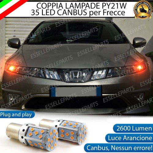 Coppia Frecce Anteriori PY21W 35 LED Canbus HONDA CIVIC 8G
