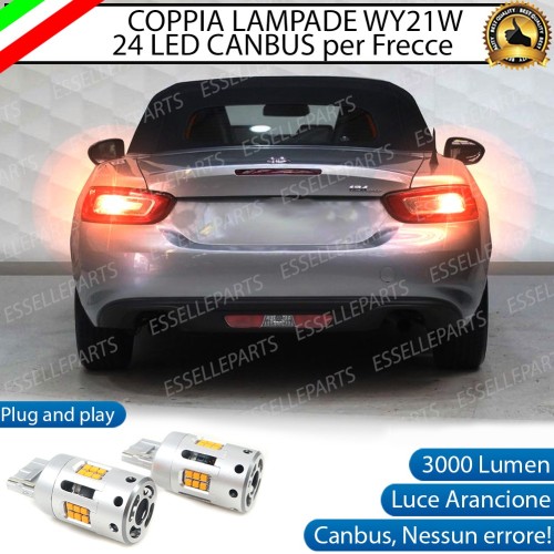 Frecce LED per Fiat 124 Spider Lampade T20 Arancione