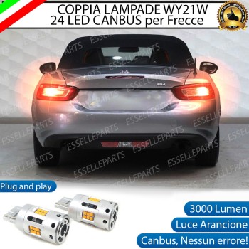 Frecce LED per Fiat 124 Spider Lampade T20 Arancione