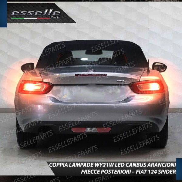 Coppia Lampade T20 WY21W 24 LED CANBUS 3.0 PER FRECCE DIREZIONALI POSTERIORI ABARTH 124 SPIDER