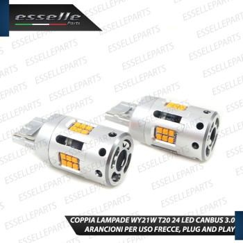 Coppia Lampade T20 WY21W 24 LED CANBUS 3.0 PER FRECCE DIREZIONALI ANTERIORI ABARTH 124 SPIDER Coppia Lampade T20 WY21W 24 LED CANBUS 3.0 PER FRECCE DIREZIONALI ANTERIORI ABARTH 124 SPIDER