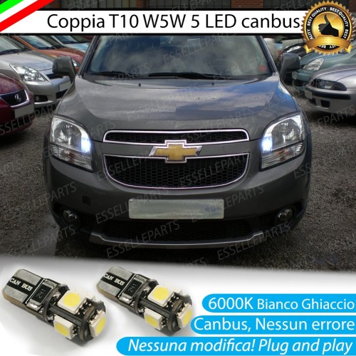Luci posizione T10 W5W 5 LED Canbus Chevrolet Orlando