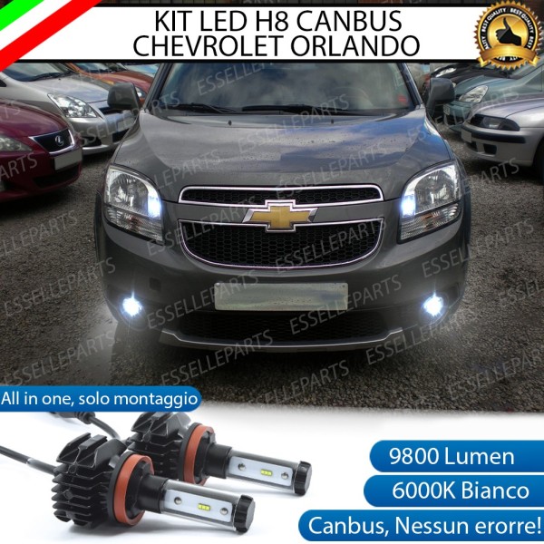 Kit Full LED H8 coppia lampade FENDINEBBIA CHEVROLET ORLANDO