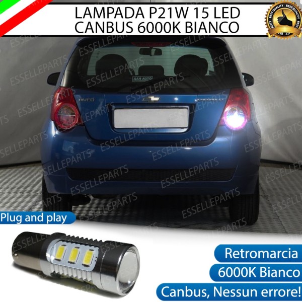 Luce Retromarcia 15 LED CHEVROLET AVEO T250 CON LENTE FRONTALE