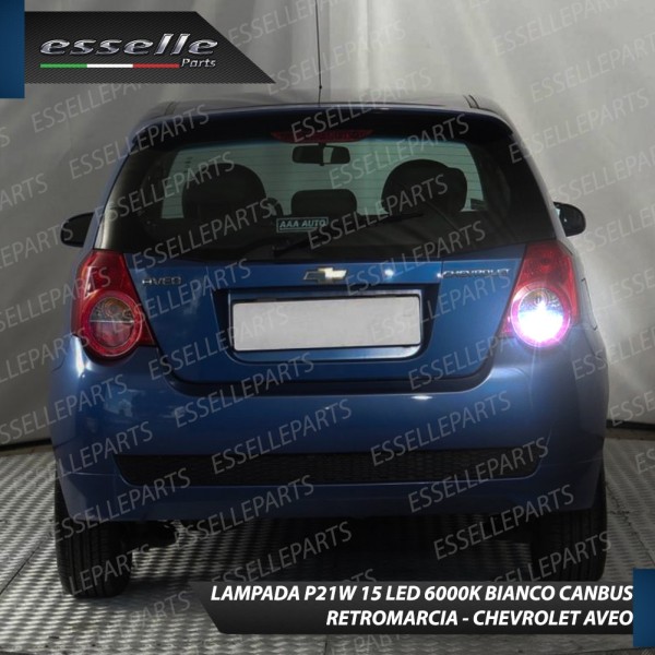 Luce Retromarcia 15 LED CHEVROLET AVEO T250 CON LENTE FRONTALE