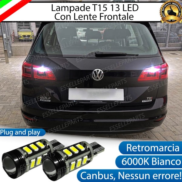 Coppia lampade 13 LED Retromarcia T15 con lente 6000K VW Sportsvan Dal 2017