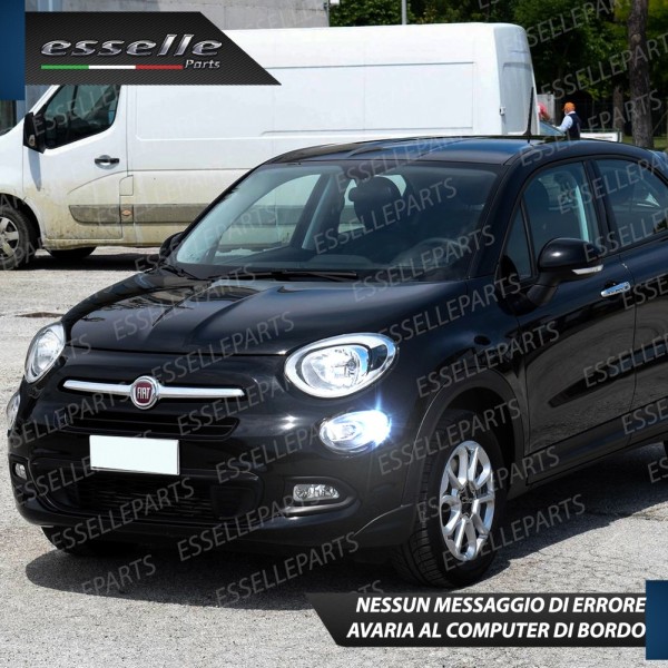 Coppia lampade Luci Diurne a LED CANBUS 3.0 T20 W21W 6000K FIAT 500X DAL 2017 IN POI
