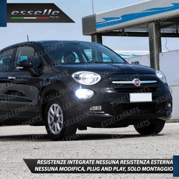 Luci DIURNE T20 Led Canbus FIAT 500X DAL 2017 IN POI Luce Bianca No Error