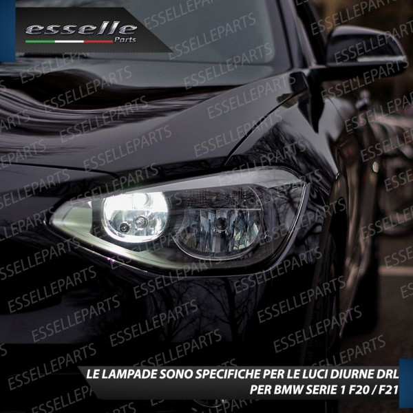 Luci Diurne a LED CANBUS 3.0 T20 W21W 6000K Bianco BMW SERIE 1 F20 F21 Pre-Restyling