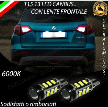 Coppia lampade T15 W16W 13 LED con lente Retromarcia SUZUKI VITARA con fari Alogeni