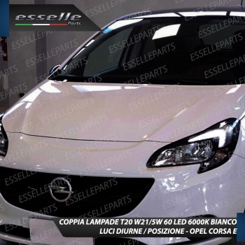 Luci di Posizione/Diurne a LED CANBUS 3.0 T20 W21/5W per OPEL CORSA E Luci di Posizione/Diurne a LED CANBUS 3.0 T20 W21/5W per OPEL CORSA E