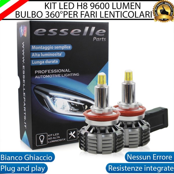 Kit FULL LED 360° H8 9600 LUMEN Canbus 6000K Bianco Ghiaccio
