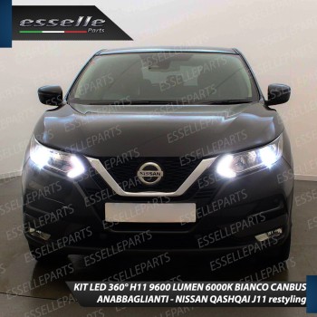 Kit Full Led 6000k canbus lampade per H11 NISSAN QASHQAI II RESTYLING