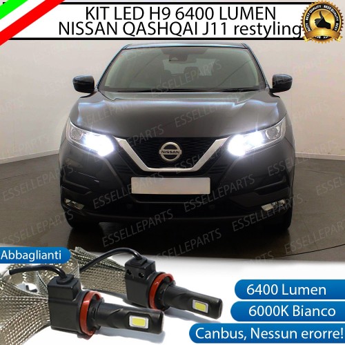 Kit Full LED H9 6400 LUMEN Abbaglianti NISSAN QASHQAI II Restyling