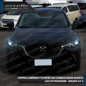 Coppia Lampade T10 W5W LED canbus con lente frontale per luci di posizione per Mazda CX-3