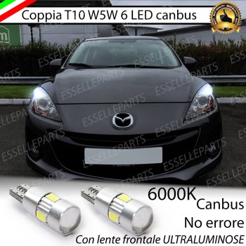 Lampade T10 W5W Canbus 6 LED no error luci posizione Mazda 3 II
