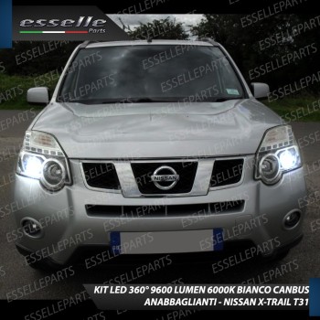 Conversione Fari Full LED 9600LM + 6400LM NISSAN X TRAIL MK2 Con fari Lenticolari