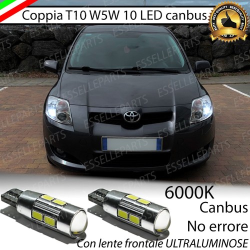 Luci Di Posizione 10 LED per Toyota Auris MK1 Luce Bianca