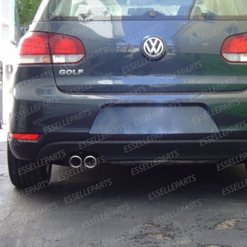 Terminale Di Scarico Cromato Finalino per Vw Golf MK6