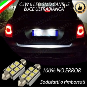 Coppia Luci Targa LED Mini Black Matte M6