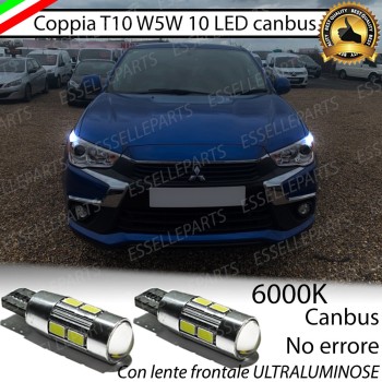 Coppia Lampade T10 W5W LED canbus con lente frontale per luci di posizione per Mitsubishi ASX Coppia Lampade T10 W5W LED canbus con lente frontale per luci di posizione per Mitsubishi ASX