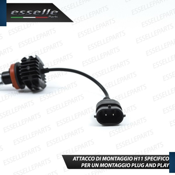 Kit Full LED Coppia H11 9800 Lumen Anabbaglianti per Aprilia RS4 50 2011-2017