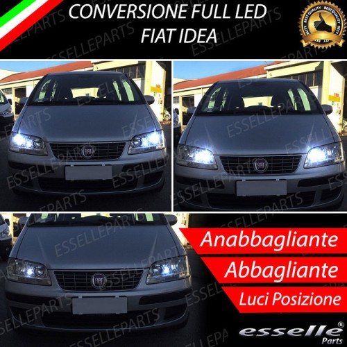 Conversione Fari Full LED per Fiat Idea 6000K Bianco Ghiaccio Canbus