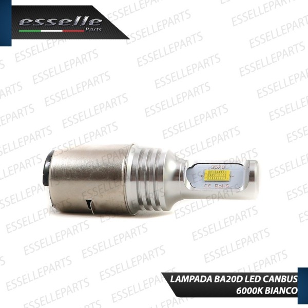 Lampada BA20D 1000 LUMEN Anabbagliante Abbagliante Aprilia Scarabeo 50 2004-2006
