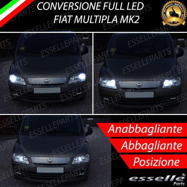 Conversione Fari Full LED per Fiat Multipla MK2 6000K Bianco Ghiaccio Canbus