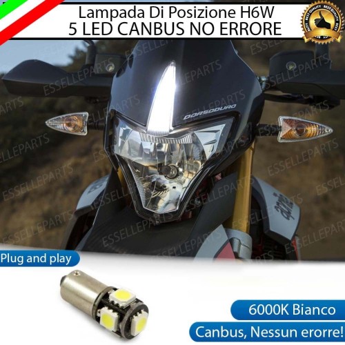 Luce posizione H6W 5 LED Canbus APRILIA Dorsoduro 750 2009-2017 ABS