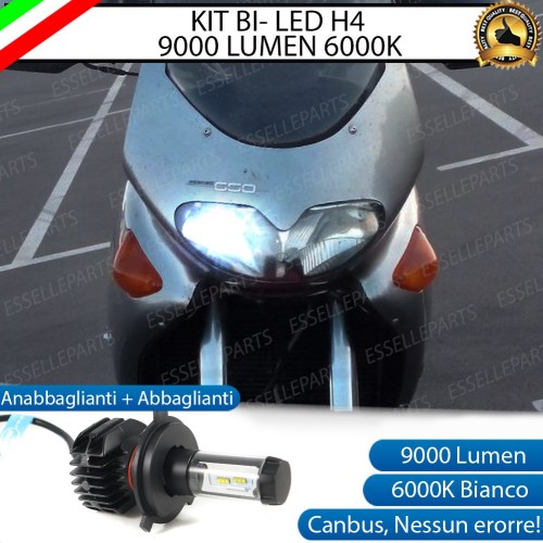 Kit Full LED Lampada H4 9000 Lumen Anabbaglianti per Aprilia Pegaso 650 2001-2002 IE