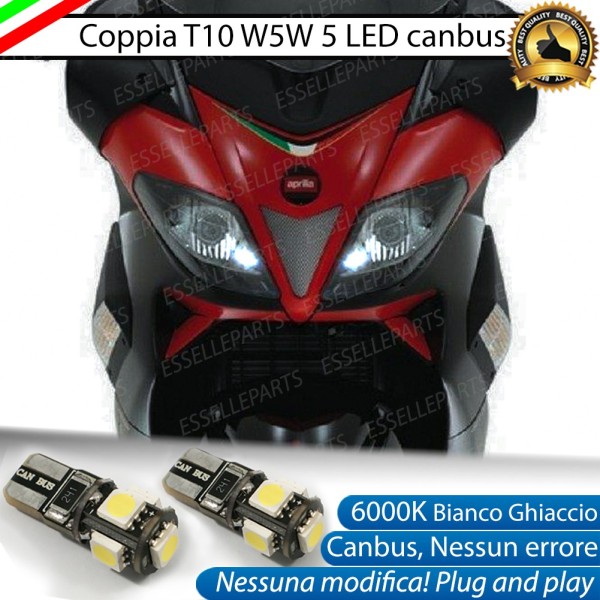 Luci posizione T10 5 LED Canbus APRILIA SR 300 2011-2016 Max