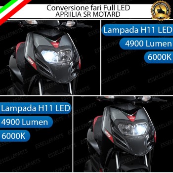 Conversione Fari Full LED Per Aprilia SR 6000K Bianco