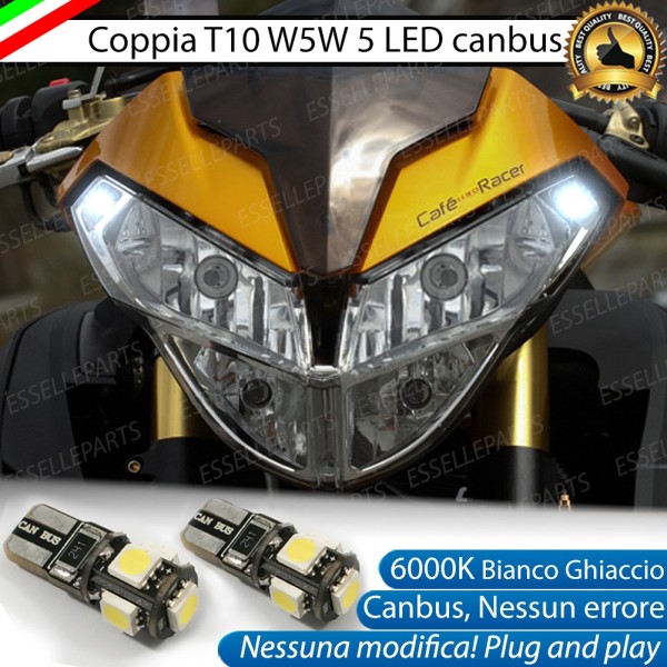 Luci posizione T10 5 LED Canbus Benelli Tornado Naked Tre 899 2008-2011