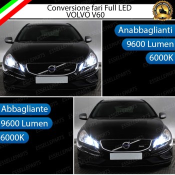 Conversione Fari Full LED 6000k canbus VOLVO V60  Luce Bianca No Error