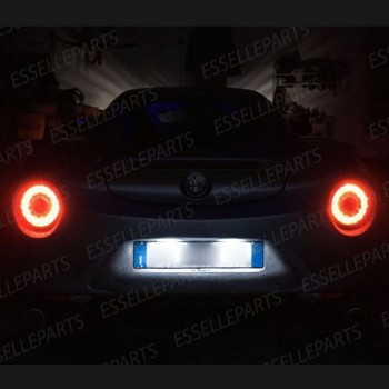 Coppia Luci Targa 5 LED Per Alfa Romeo 4C Canbus 6000K Bianco Ghiaccio
