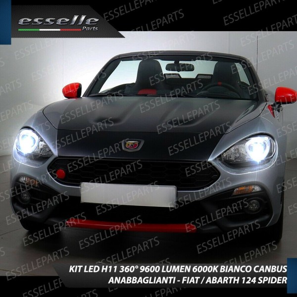 Kit Full Led 6000k canbus lampade per H11 FIAT 124 SPIDER