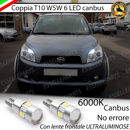 Coppia Lampade T10 W5W LED canbus con lente frontale per luci di posizione per Daihatsu Terios II