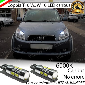 Coppia Lampade T10 W5W LED canbus con lente frontale per luci di posizione per Daihatsu Terios II