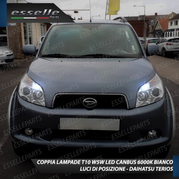 Coppia Lampade T10 W5W LED canbus con lente frontale per luci di posizione per Daihatsu Terios II