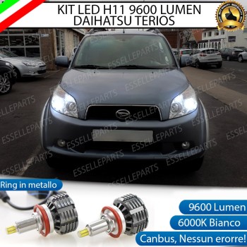 Kit LED Anabbaglianti H11 9600 Lumen 6000K DAIHATSU TERIOS 2 Fari Lenticolari
