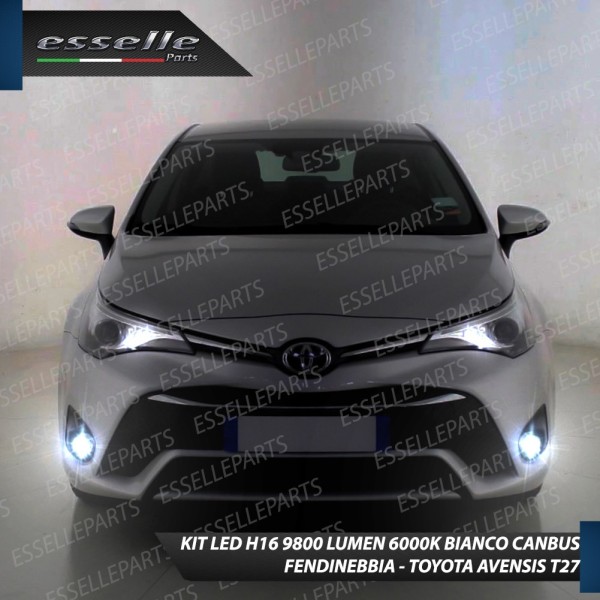 Kit Full LED H16 Fendinebbia 9800 Lumen 6000K bianco per Toyota Avensis T27