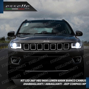 Conversione Fari Full LED 9600LM + 1800LM JEEP COMPASS MK2 Con Fari Lenticolari