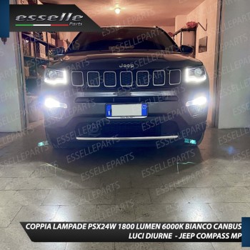Conversione Fari Full LED 9600LM + 1800LM JEEP COMPASS MK2 Con Fari Lenticolari