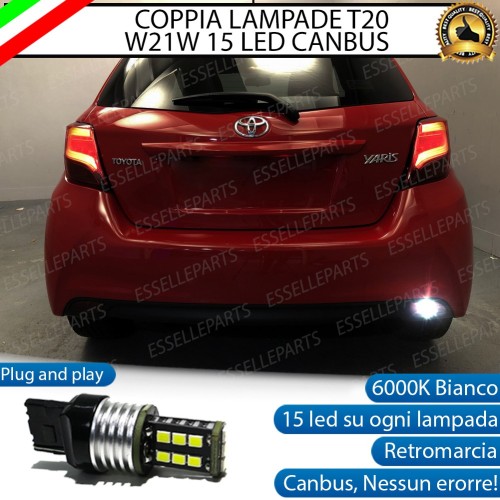 Lampada Retromarcia 15 LED T20 6000K Canbus Toyota Yaris 3 Dal 2014