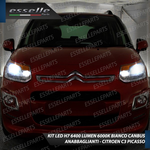 Conversione Fari Full LED Citroen C3 Picasso 6000K Bianco