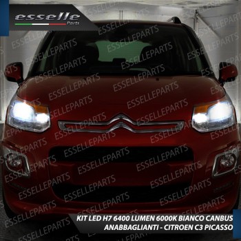Conversione Fari Full LED Citroen C3 Picasso 6000K Bianco