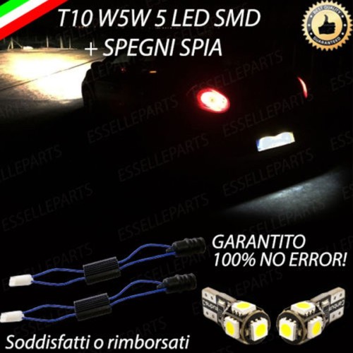 Coppia Luci Targa 5 LED Per Fiat Bravo MK2 Canbus 6000K Bianco Ghiaccio