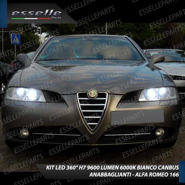 Kit Full LED H7 9600 Lumen 6000K bianco Anabbaglianti Alfa Romeo 166 Restyling