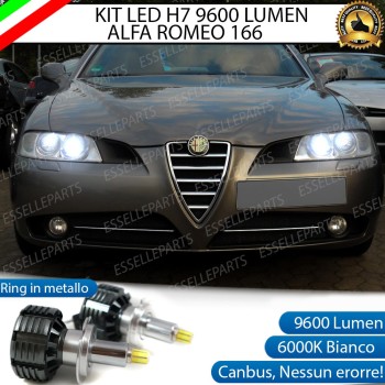 Kit Full LED H7 9600 Lumen 6000K bianco Anabbaglianti Alfa Romeo 166 Restyling